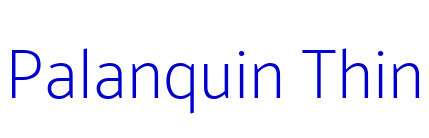 Palanquin Thin लिपि